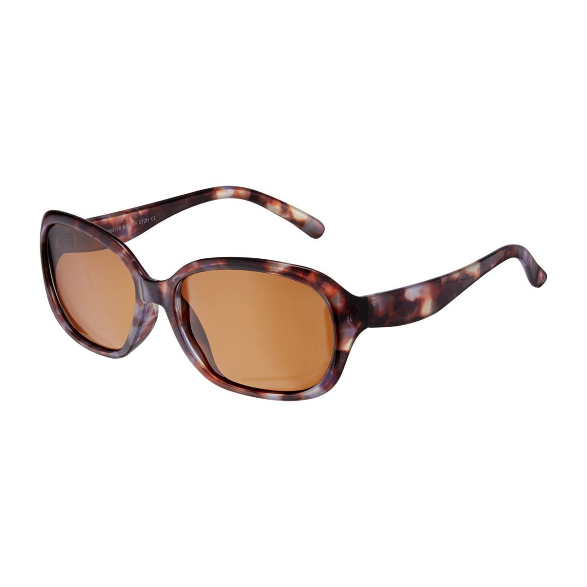   Ladies Polarised Sunglasses - Purple And Brown Marble Print Frame Multicolor