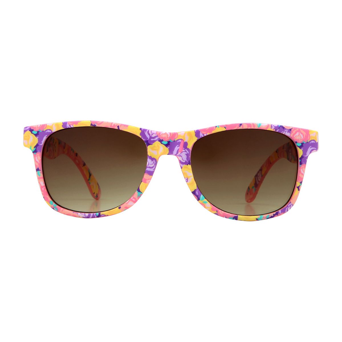   Kids Sunglasses - Pink Rose Print Frame Multicolor