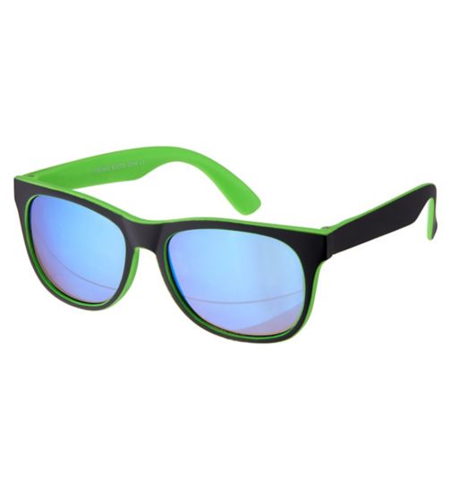 Boots Kids Sunglasses - Matt Black and Green Frame