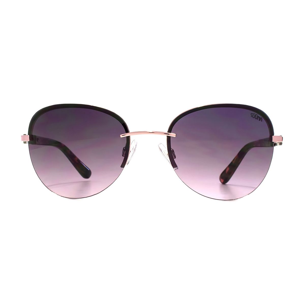 Suuna Woman Sunglasses - Semi Rimless Pink Frame Multicolor