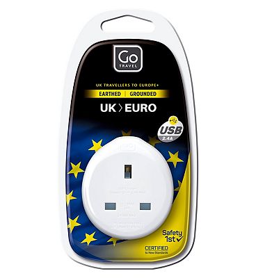 Go Travel UK to Euro USB Adaptor