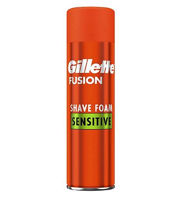 Gillette Fusion Shave Foam with Almond Oil, For Sensitive Skin, 250ml