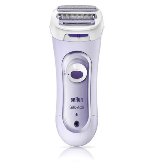 Braun Silk-épil Lady Shaver 5-560 Lila - 3-in-1 Cordless Electric Shaver, Trimmer and Exfoliation System with 3 Extras