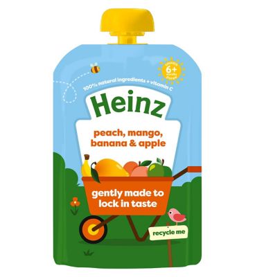 Heinz 4+ Months By Nature Peach, Mango, Banana & Apple 100g