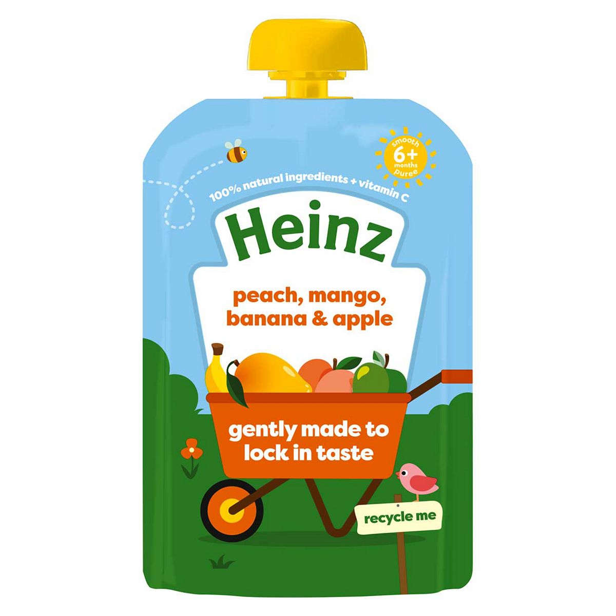 Heinz 6+ Months By Nature Peach, Mango, Banana & Apple 100G