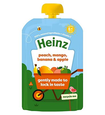 Heinz 6+ Months By Nature Peach, Mango, Banana & Apple 100g