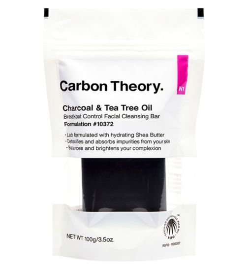Carbon Theory Charcoal and Tea Tree Oil Break-Out Control Facial Cleansing Bar