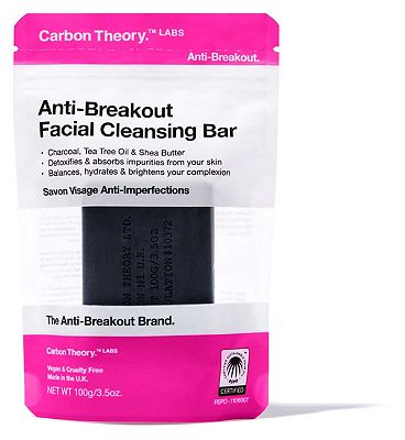 Carbon Theory Anti Breakout Charcoal & Tea Tree Oil Cleansing Bar