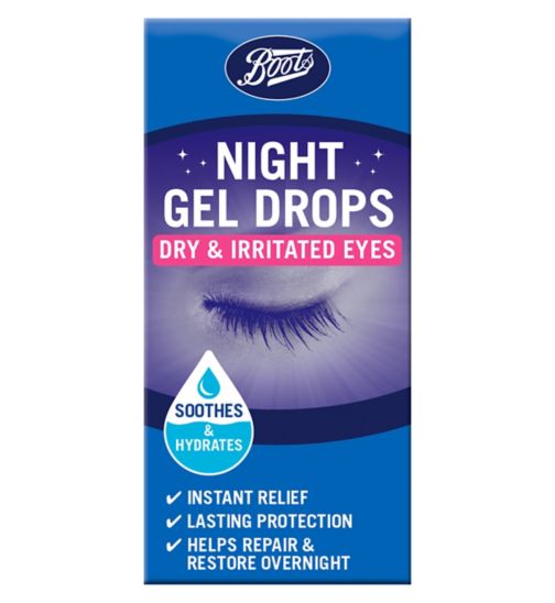 Boots Night Gel Drops - Dry & Irritated Eyes 10ml