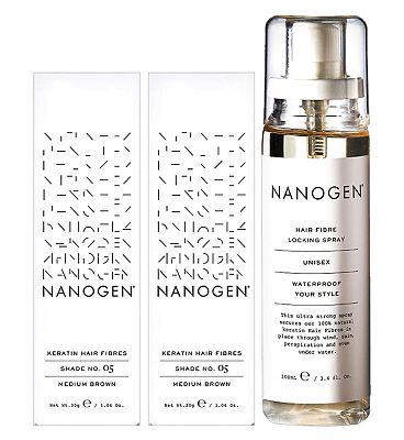 Click to view product details and reviews for Nanogen Hair Thickening Keratin Fibres Medium Brown 2 X 30g Bundle.