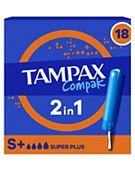 Tampax Compak Super Plus Tampons Applicator 18X
