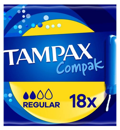 Tampax Compak Regular Tampons Applicator 18X