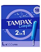 Tampax Compak Lites Tampons Applicator 18X
