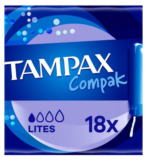 Tampax Compak Lites Tampons Applicator 18X