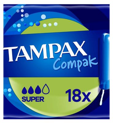 Tampax Compak Super Tampons Applicator 18X