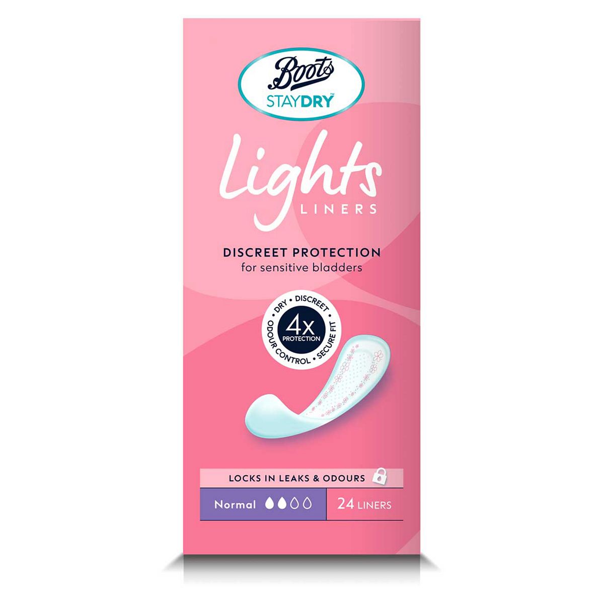 Staydry Lights Normal Liners For Light Incontinence - 24 Pack