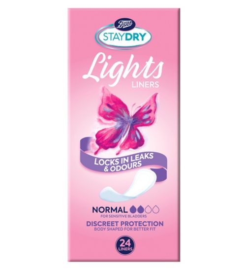 Staydry Lights Normal Liners for Light Incontinence - 24 Pack