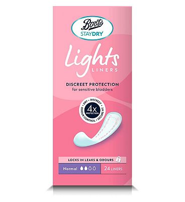 Staydry Lights Normal Liners for Light Incontinence - 24 Pack