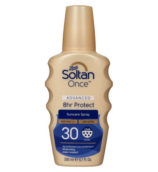 Soltan Once Advanced 8hr Protect SPF30 Sun Cream Spray 200ml