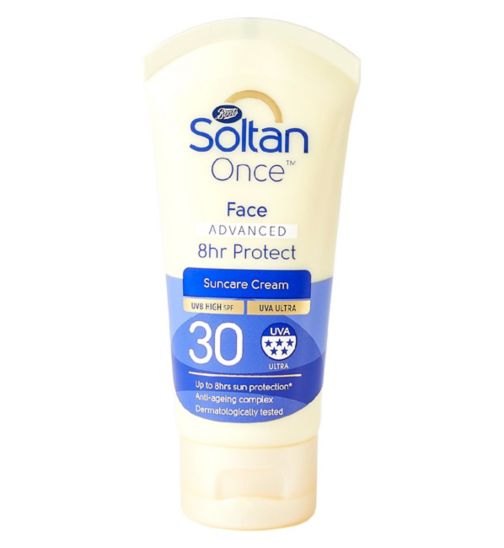 Soltan Once Advanced Face 8hr Protect SPF30 Sun Cream 50ml