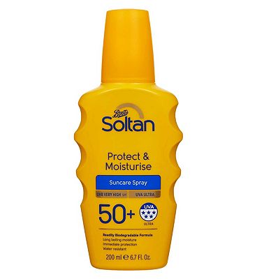 Soltan Protect & Moisturise Spray SPF50+ 200ml