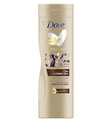 Dove Visible Glow Self-Tan Lotion Medium to Dark 400ml