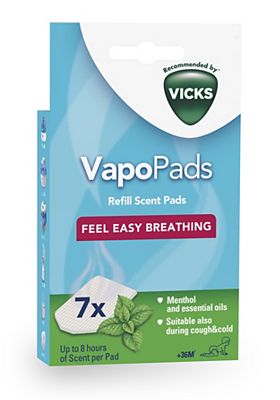 Vicks VapoPads Scent Pads, Soothing Menthol Vapors, Refills, Family Pack - 12 scent pads