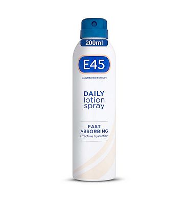 E45 Daily Moisturiser Spray to Repair and Moisturise Dry and Sensitive Skin -  200ml