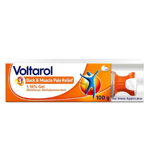 Voltarol Back & Muscle Pain Relief 1.16% Gel 100g (With No Mess Applicator)