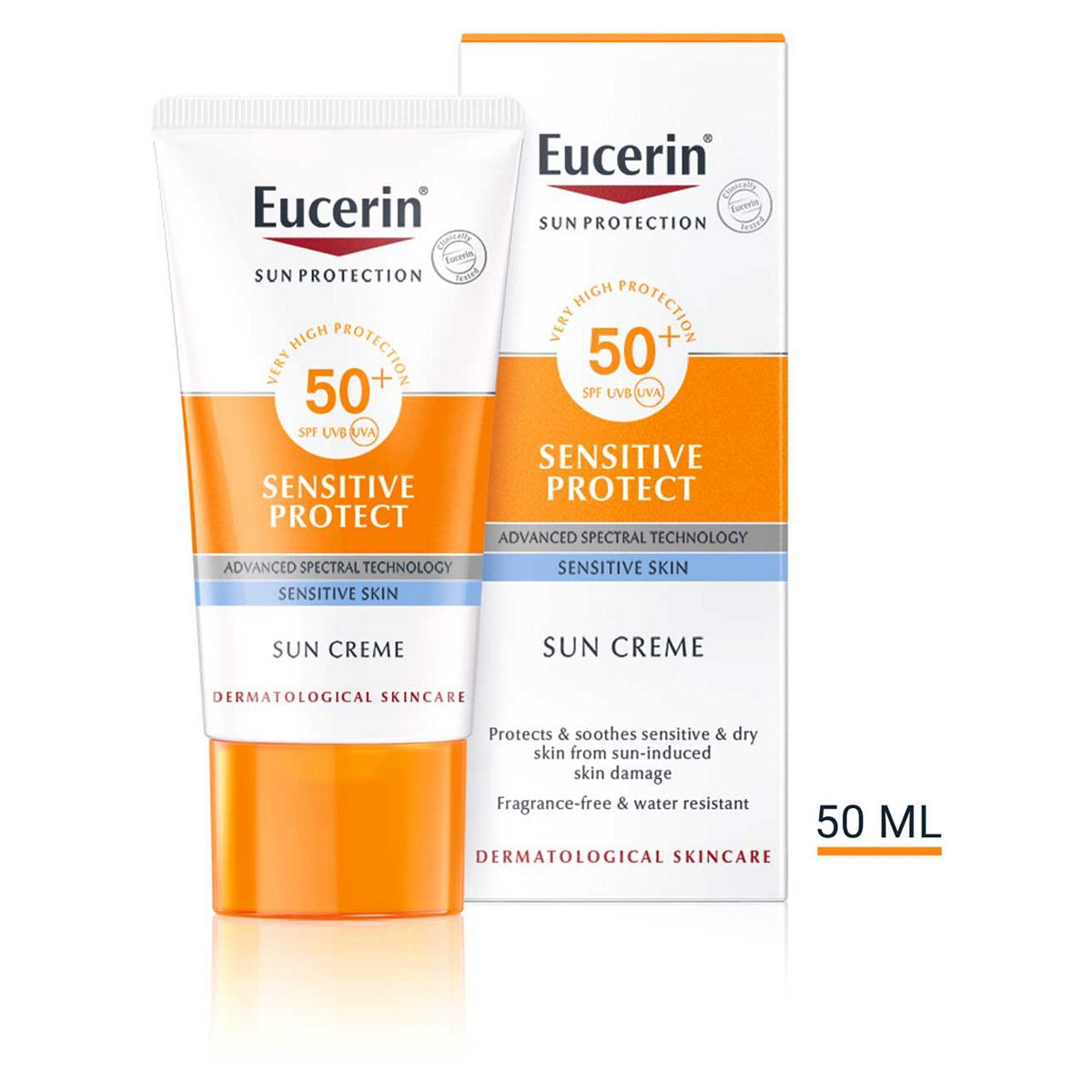 Eucerin Sun Sensitive Protect Face Cream For Skin Spf 50+, 50ml
