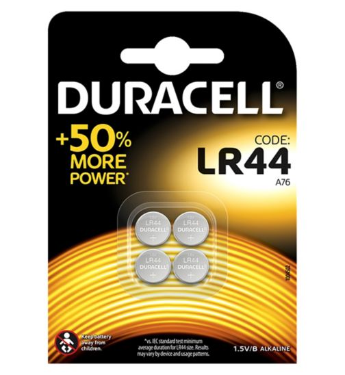 Duracell batteries LR44 coin cell 4s