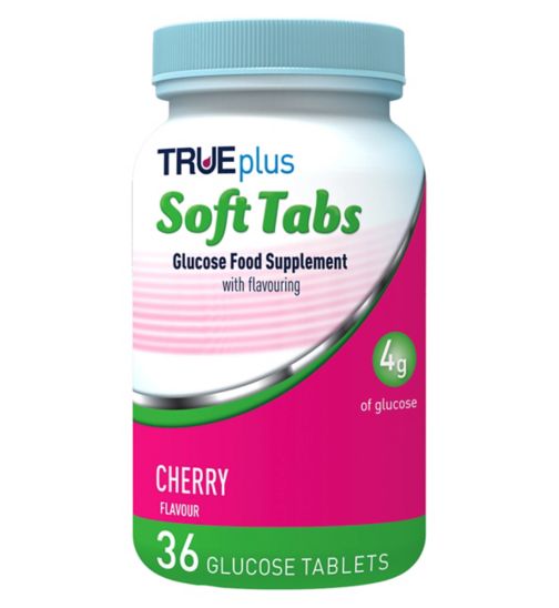 Trividia Trueplus Soft Tabs 36 Glucose Tablets - Cherry Flavour