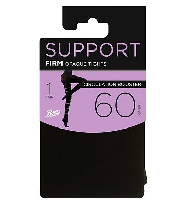 Boots Firm Support 60 Denier Opaque Tights 1 pair pack Black Small
