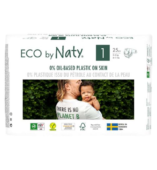 Naty Newborn, 25 Eco Nappies, 2-5kg