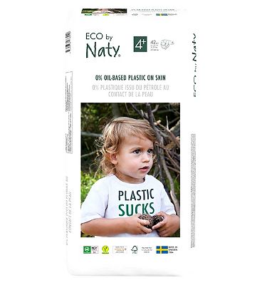 Naty Size 4+, 42 Eco Nappies, 9-20kg