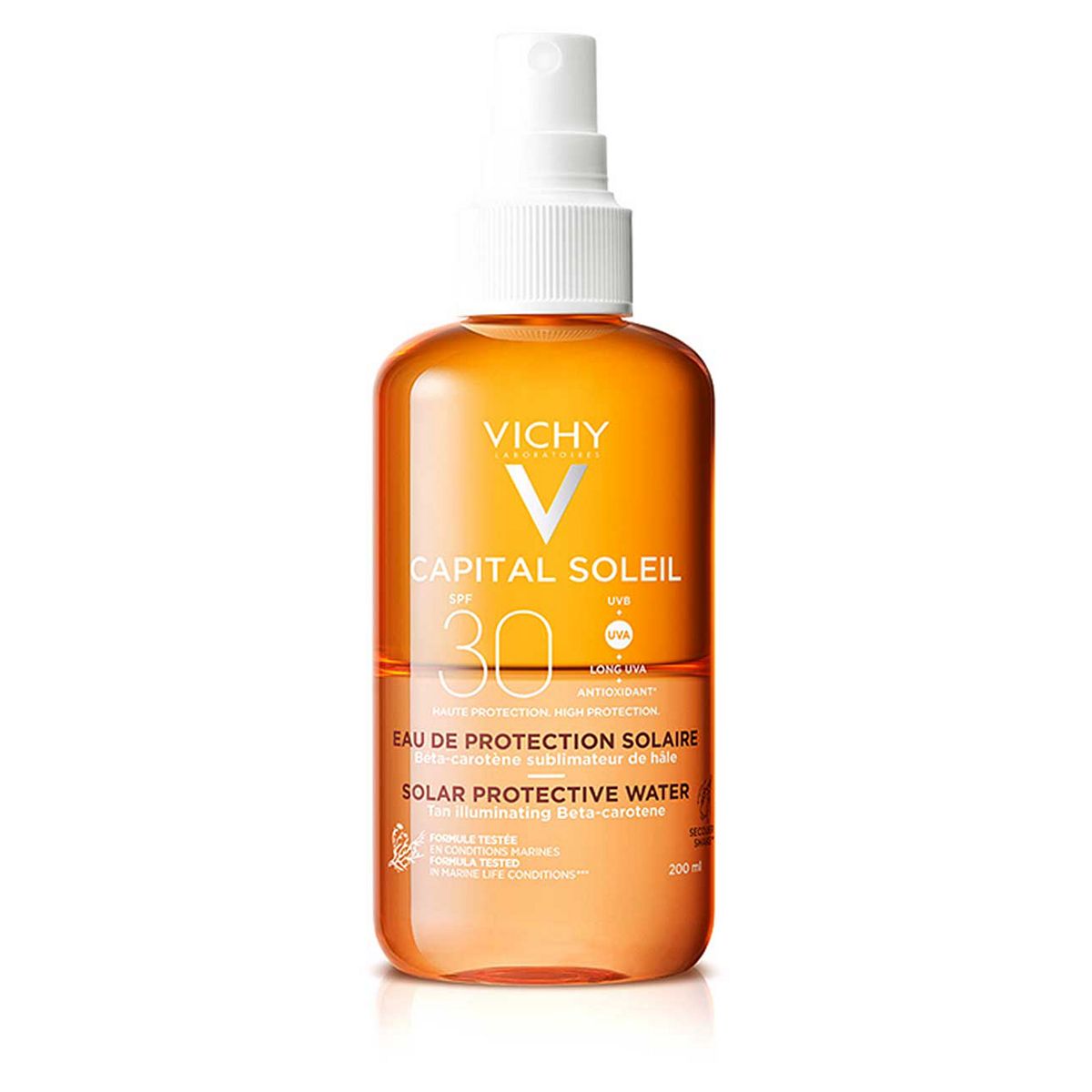 Vichy Capital Soleil Tan Illuminating Sun Protection Water Spray Spf30 For All Skin Types200 ml, 200ml