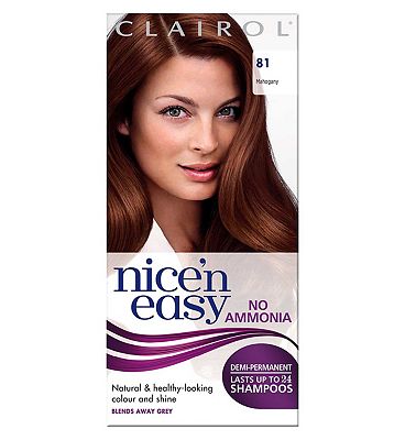 Clairol Nice'n Easy No Ammonia Semi-Permanent Hair Dye 81 Mahogany