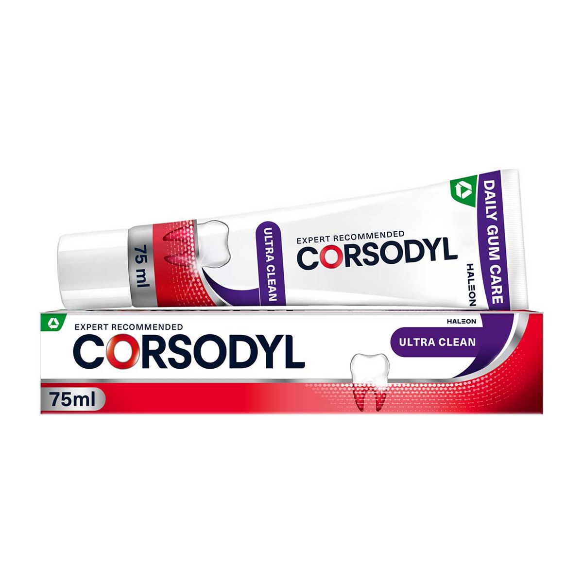 Corsodyl Ultra Clean Daily Gum Care Fluoride Toothpaste 75Ml
