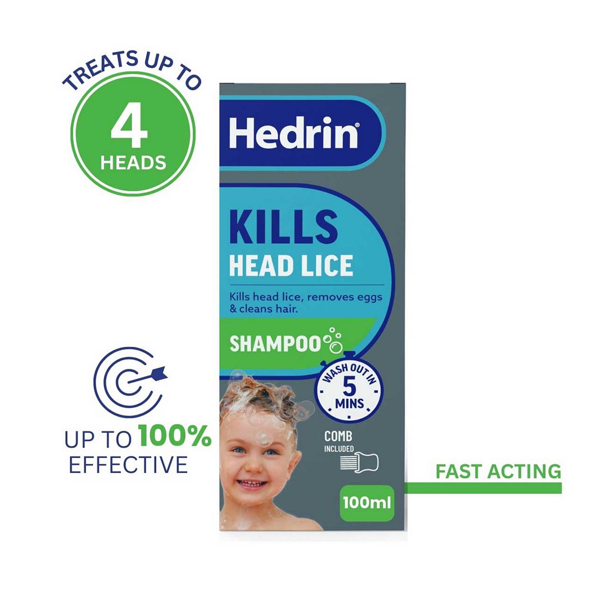 Hedrin All In One Shampoo - 100ml