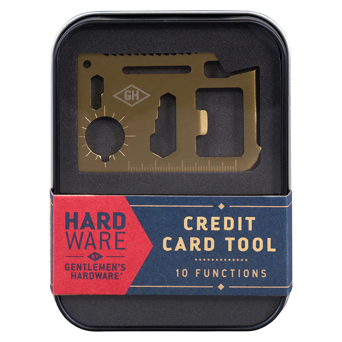 Gentlemen's Hardware Credit Card Tool In Tin - Acetate Lid