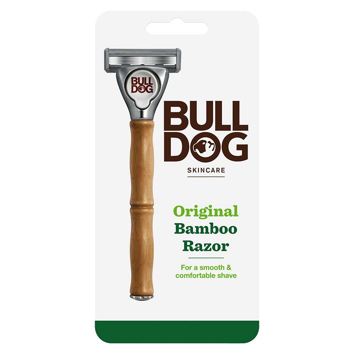 Bulldog Skincare Original Bamboo Razor For Men, Men's Handle + 2 Blade Refills