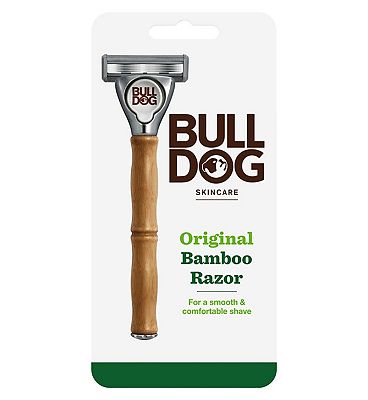 Bulldog Skincare Original Bamboo Men's Razor with 2 blade refills