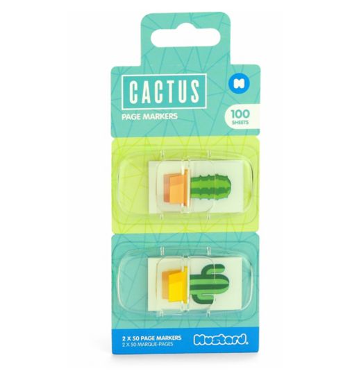 Mustard Page Markers - Cactus