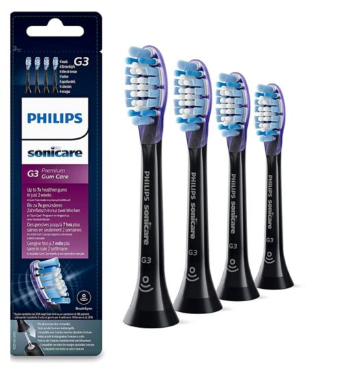 Philips Sonicare Premium Gum Care BrushSync Enabled Replacement Brush Heads - 4pk Black HX9054/33