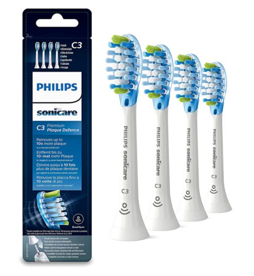 Philips Sonicare Premium Plaque Defence BrushSync Enabled Replacement Brush Heads - 4pk White HX9044/17