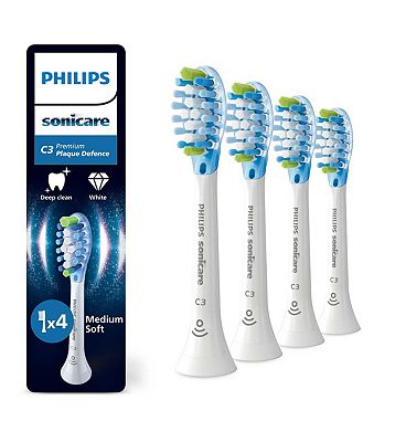 Philips Sonicare Premium Plaque Defence BrushSync Enabled Replacement Brush Heads - 4pk White HX9044