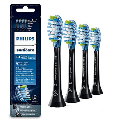 Philips Sonicare Premium Plaque Defence BrushSync Enabled Replacement Brush Heads - 4pk Black HX9044