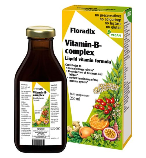 Floradix Vitamin-B-Complex Liquid Vitamin Formula - 250ml