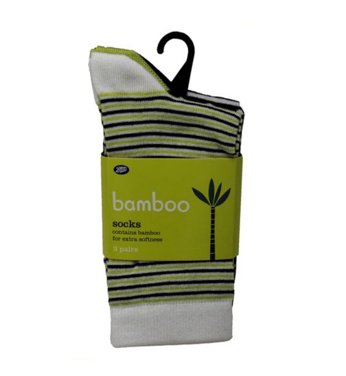 Boots Bamboo lime stripe socks 3