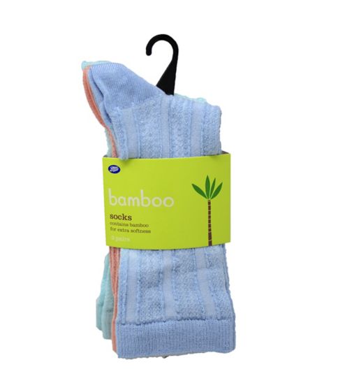Boots Bamboo multi coloured textured socks